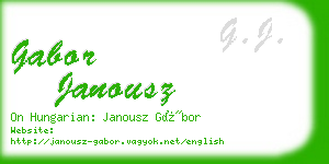 gabor janousz business card